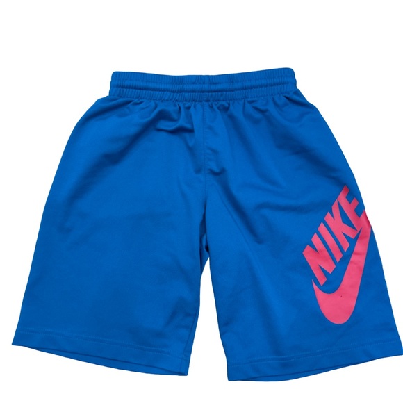 NIKE SB Boys Knit Athletic Basketball Drawstring Shorts Teal Blue Red size S 7/8 - Picture 3 of 6